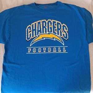 NFL Los Angeles Chargers Champion Graphic T-Shirt Size XL Blue & Gold "Bolt Up"